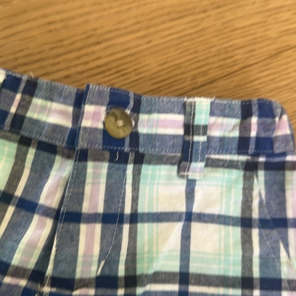 Janie and Jack Blue and Green Plaid Shorts 18/24m - Picture 2 of 4
